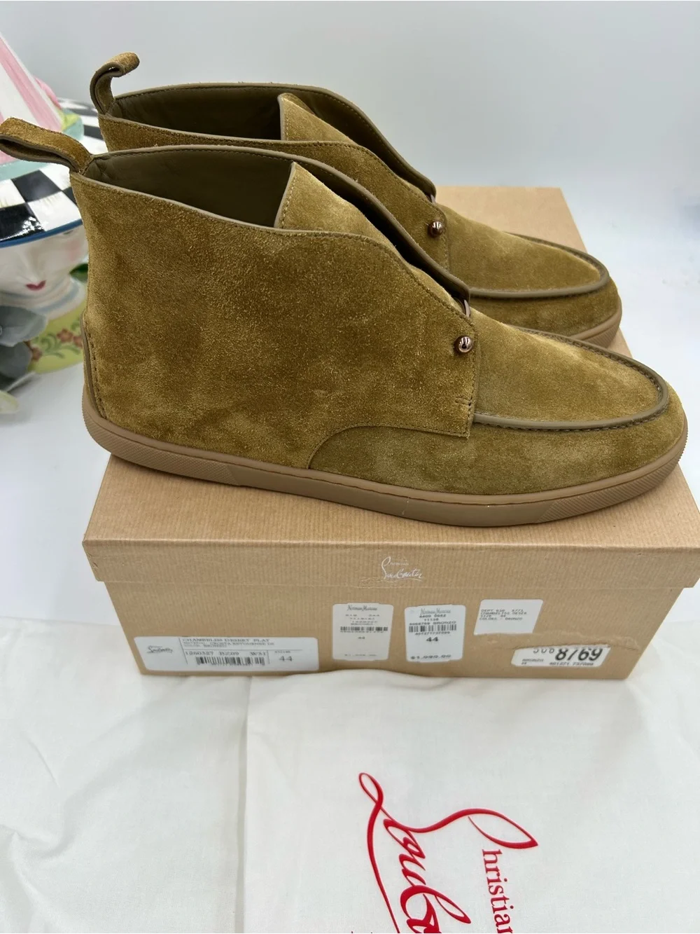Men's Christian Louboutin CHAMBELISS suede boots size 44/11 US made in Italy
